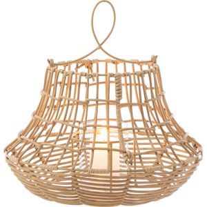 J-Line windlicht Hangend Hoog - rotan - naturel