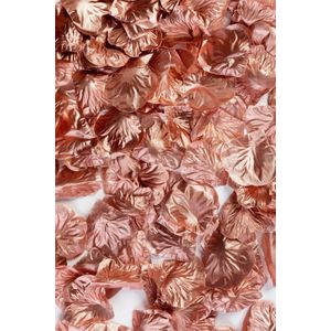 500x Rozenblaadjes Metallic Rosé Goud - Feest Thema Bruiloft Rozen