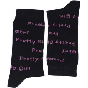 Funsokken - Pretty Girl - Tekst verweven in sok - Maat 36-41
