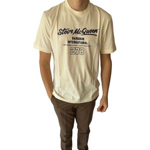 Barbour - T-shirt - Maat L - - WH32 Whisper Wh -