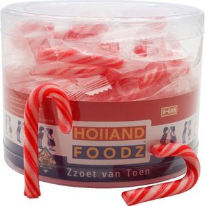 Holland Foodz Mini Zuurstok Rood-Wit 30st.