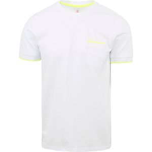 Sun68 T-Shirt Neon Stripe Wit - Heren