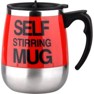 Livano Self Stirring Mug - Elektrische Beker - Zelfroerende Mok - Zelfroerende Beker - Cup - Koffie - Rood