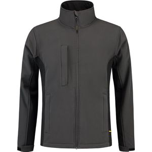 Tricorp Soft Shell Jack Bi-Color - Workwear - 402002 - Donkergrijs / Zwart - maat XXS