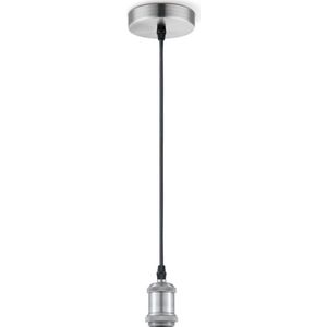 Home Sweet Home - Vintage Hanglamp Diy - hanglamp gemaakt van Metaal - Geborsteld staal - 10/10/109cm - Pendellamp geschikt voor woonkamer, slaapkamer en keuken- geschikt voor E27 LED lichtbron