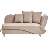 MERI II - Chaise longue - Lichtbruin - Rechterzijde - Polyester