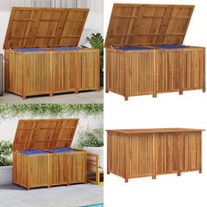 vidaXL Tuinbox 150x80x75 cm massief acaciahout - Tuinbox - Tuinboxen - Opbergbox - Tuinkist