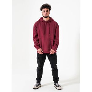 Dmndbk Amsterdam - Unisex oversized hoodie - Burgundy - maat L