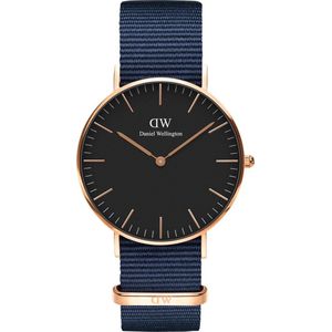 Daniel Wellington Classic Bayswater DW00100281 - Horloge - NATO - Blauw - 36mm