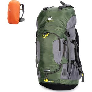 Avoir Avoir®-Backpack-Hiking - Groen- Ultieme wandelrugzak 60L - Waterbestendig - Ruim hoofdcompartiment - Verstelbare schouderbanden - Backpacks-rugpanelen - Polyester -32cm x 20cm x 70cm-Bol.com