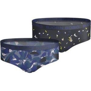 Bjorn Borg Hipster BB Autum Leaf & BB  Paper Flower - Ondergoed - Meisjes - 2 Pack - Surf The Web - Maat 122