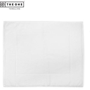 The One Towelling Hotel Badmat - Deluxe douchemat - 550 gr/m2 - 100% Gekamd katoen - 50 x 80 cm - Wit