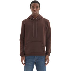 Trendyol Zwarte Normale/Normale Snit Fleece/Warme Sweater Met Capuchon Tmnaw20Sw0163