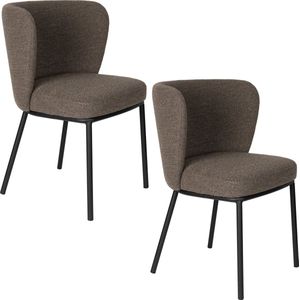 Housecraft Living Guus Eetkamerstoelen Bruin - Set van 2