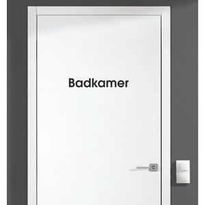 Deursticker - Badkamer - Zwart 20x3