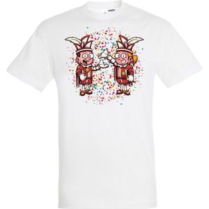 T-shirt kinderen Carnavals Paar | Carnaval | Carnavalskleding Kinderen Baby | Wit | maat 116