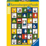 Ravensburger puzzel Nijntjes 65e Verjaardag Challenge - Legpuzzel - 1000 stukjes