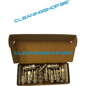 Luchtkoppeling vernikkeld 8 mm - softwash - koppeling compressor -