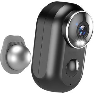 2K Beveiligingscamera Buiten met Batterij en Magnetische Houder - 2.4G WiFi Draadloze Camera - Binnen Beveiligingscamera met Batterij - 2K Kleur Nachtzicht - Sirene - AI Detectie - Cloud en SD Opslag
