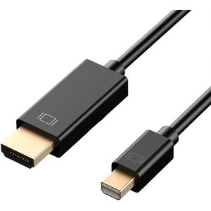 Qost - Mini Displayport naar HDMI kabel - 1,8 meter - Zwart - Mini Displayport to HDMI adapter