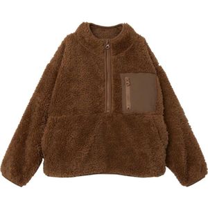 Name it sweater meisjes - bruin - NKFosoft - maat 122/128