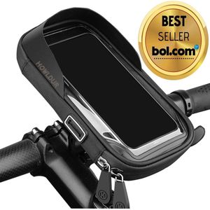 Universele Telefoonhouder Fiets Waterdicht - Waterbestendig - Fietshouder Voor Smartphones - Tot 6,5 inch - Met Opbergruimte - 2021 Upgrade