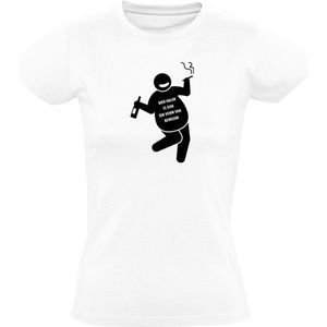 Bier halen is ook een vorm van bewegen Dames T-shirt - feest - drank - alcohol - festival - cafe - kroeg - verjaardag - party - humor - grappig