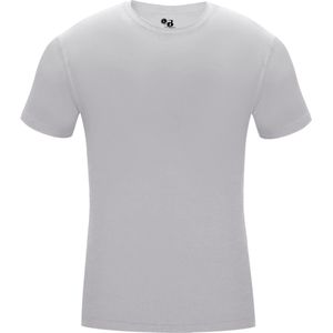 BADGER SPORT - Shirt Met Korte Mouwen - Pro Compression - Diverse Sporten - Volwassenen - Polyester/Elastaan - Heren - Ronde Hals - Ondershirt - Zweet Afvoerend - Zilver - Small