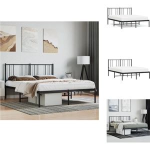 vidaXL Bedframe Metalen - 207x166x90 cm - Robuust en tijdloos design - Bed