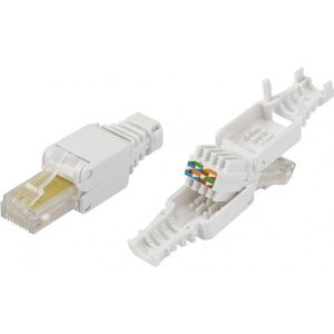 RJ45 Connector Cat6a / Cat7 - LAN stekker - Afgeschermd - FTP voor soepele en stugge kern - Field Plug - Herbruikbaar - Netwerk - Internet - RJ45 Stekker