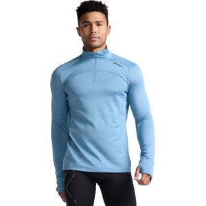 2XU Ignition 1/4 Zip Longsleeve houdt warmte vast dankzij de wafelfleece aan de binnenkant