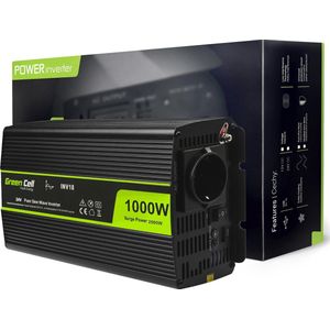 2000W (1000W continu) DC 24V naar AC 230V met USB Stroom Inverter Converter - Pure/Full Sine Wave