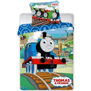 Thomas de Trein Baby Dekbedovertrek Railway - 100 x 135 cm - Katoen