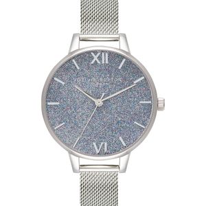 Olivia Burton Dames horloge analoog quartz One Size Zilver 32018428