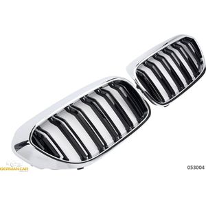 Sportieve Grille geschikt voor BMW 5-Serie G30 en G31 (pre-facelift) dubbele spijl zwart / chroom