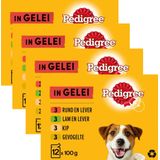 Pedigree Adult Hondenvoer - Maaltijdzakjes Multipack - Vlees & Gevogelte in Gelei - 48 x 100g