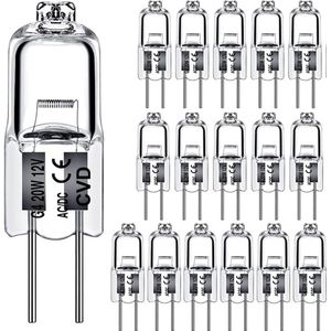 CVD® 10-STUKS - G4 HALOGEEN LICHTBRON - 20 WATT - 12V - WARM WIT - DIMBAAR