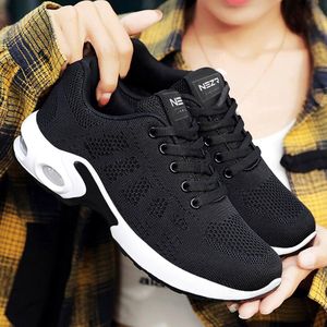 Nezr® Sneakers On Air - Sneakers Dames - Wandelschoenen - Loopschoenen - Sportschoenen - Lichtgewicht en Comfortabel - Zwart - Maat 37