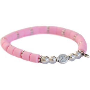 Armband dolce baby pink zilver