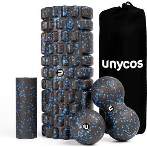 4-in-1-set, spiermassageroller, kleine schuimroller en voetmassageballen gemaakt van EPP-schuim, ideaal voor yoga, pilates, fitness, hersteloefeningen en spierontspanning