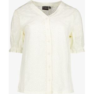 TwoDay dames broderie blouse korte mouwen wit - Maat XL
