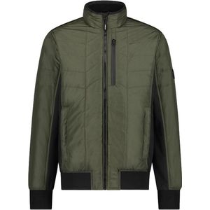 Twinlife Heren Hybrid Bomber - Jassen - Waterdicht - Vormvast - Groen - 3XL