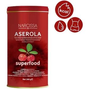 Narcissa Aserola Cayi Detox Afslank Acerola Thee 100%Natuurlijke Ingrediënten Superfood 200gr + maatlepel