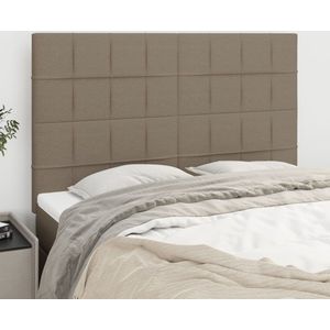 The Living Store Hoofdbord - Bedhoofdeind - Taupe - 144 x 5 x 118/128 cm - Verstelbaar