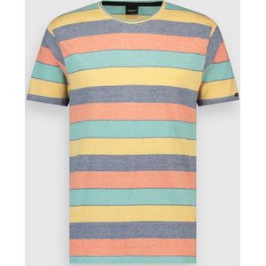 Twinlife Heren T. Crew Stripes - T-Shirts - Wasbaar - Ademend - Meerkleurig - 3XL