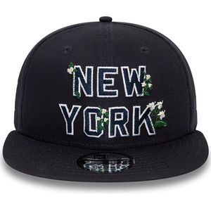 New Era New York Yankees Flower Wordmark Black 9FIFTY Snapback Cap S/M