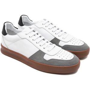 Desa Sneakers Leer Grijs Mannen Schoenpunt: Ronde Maat: 44 EU