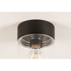 Lumidora Plafondlamp 74614 - E27 - Zwart - Metaal - Buitenlamp - Badkamerlamp - IP65 - 12 cm