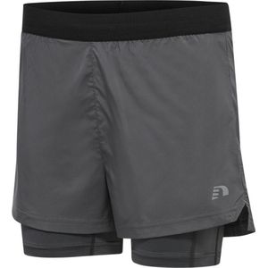 Newline 2-in-1 Running Short Dames - Sportbroeken - donkergrijs - Vrouwen