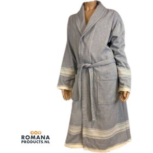 Romana Products Sula - Badjas Unisex - Kamerjas - Ochtendjas - Lichtblauw - Maat XS - Comfortabele Lounge Wear